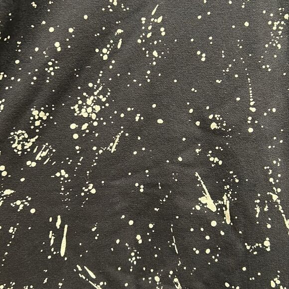 Leallo Navy Sweatshirt with White Splatter Print, Size Medium - Picture 2 of 6